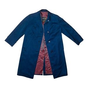 London Fog Blue Trench Coat Elegant Tailored Style